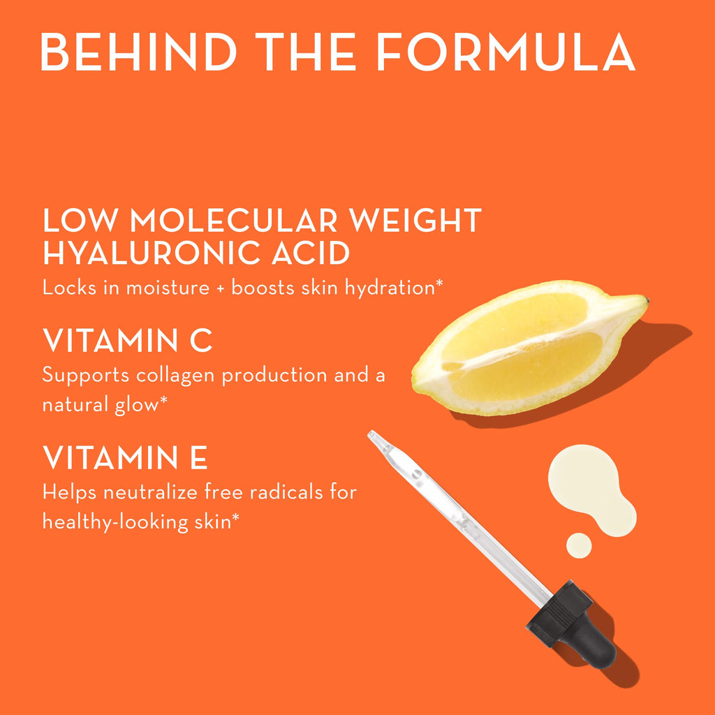 HUM Hyaluronic Glow Hydrating Skin Care Supplement, with Low Molecular Hyaluronic Acid, Vitamin C from Amla Fruit, and Vitamin E, Antioxidant Support for Skin Hydration, Tangerine, 60 Vegan Gummies