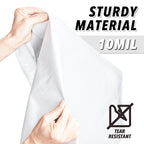 CARTMAN Finished Size 12x40 Feet 10 Mil White Heavy Duty Poly Tarp, Multipurpose Protective Cover, UV Resistant, Waterproof Poly Tarpaulin with Reinforced Edges Tarpaulin with Reinforced Edges