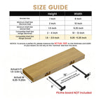 8pcs Wall Shelf Brackets Heavy Duty Floating Shelf Bracket Hidden,Invisible Black Shelving Brackets Decorative Floating Shelf Hardware Heavy Duty,Metal Shelf Support Bracket(8"-8pcs)