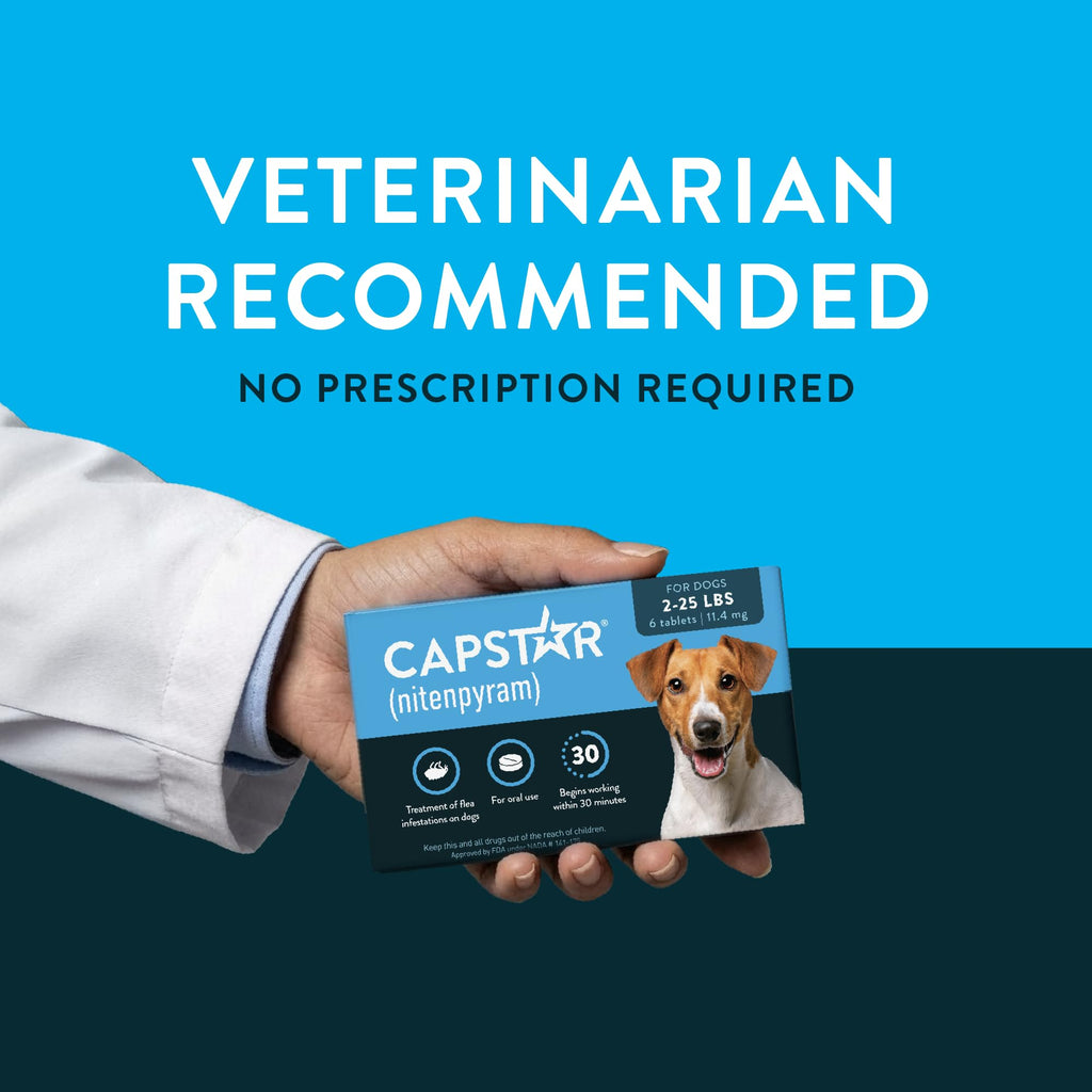 Capstar Oral Flea Tablets Dogs 2-25 lbs, Nitenpyram, 6-Dose