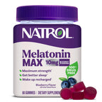 Natrol Melatonin 10mg Sleep Aid Supplement, 80 Count MelatoninMax Gummies, Blueberry Flavor, 10 mg Melatonin Gummies for Occasional Sleeplessness, 80 Day Supply