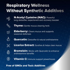 Herbal Tea Therapy RespoClear (60 Caps): Respiratory Lung Health & Sinus Support Supplement - NAC, Elderberry, & Quercetin - Lung Detox for Smokers & the Pollution-Conscious - GMO-Free & Made in USA
