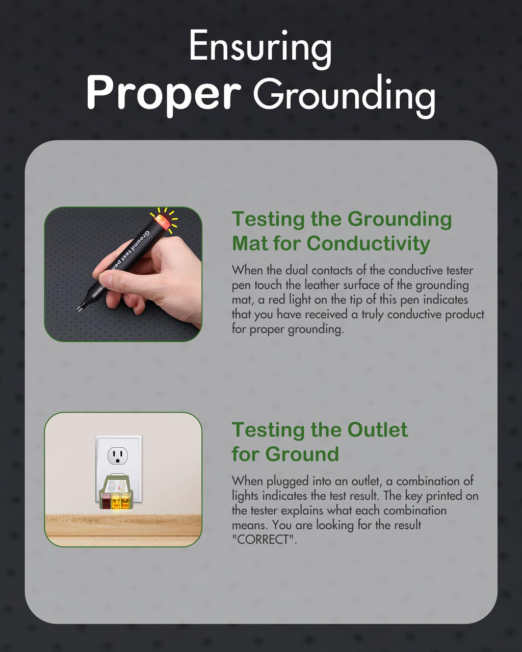 Feraco Grounding Mat for Bed, Grounding Pad Kit for Sleeping & Overall Well-Being with Cord & Tester (King, 27" x 76")