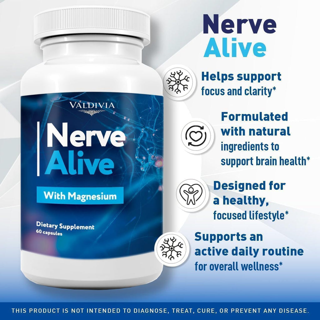 Nerve Alive Support Supplement for Neuropathy, with Magnesium, Advanced Formula Supports Healthy Function & Comfort Reviews - 300 Capsules