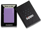 Zippo Classic Smoky Lavender Logo Pocket Lighter
