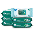MED PRIDE Extra Soft XL Premoistened Disposable Adult Washcloths 8” X 12” Bath Wipes for Sensitive Skin with Aloe Vera, Case of 480 (80ct, Pack of 6)