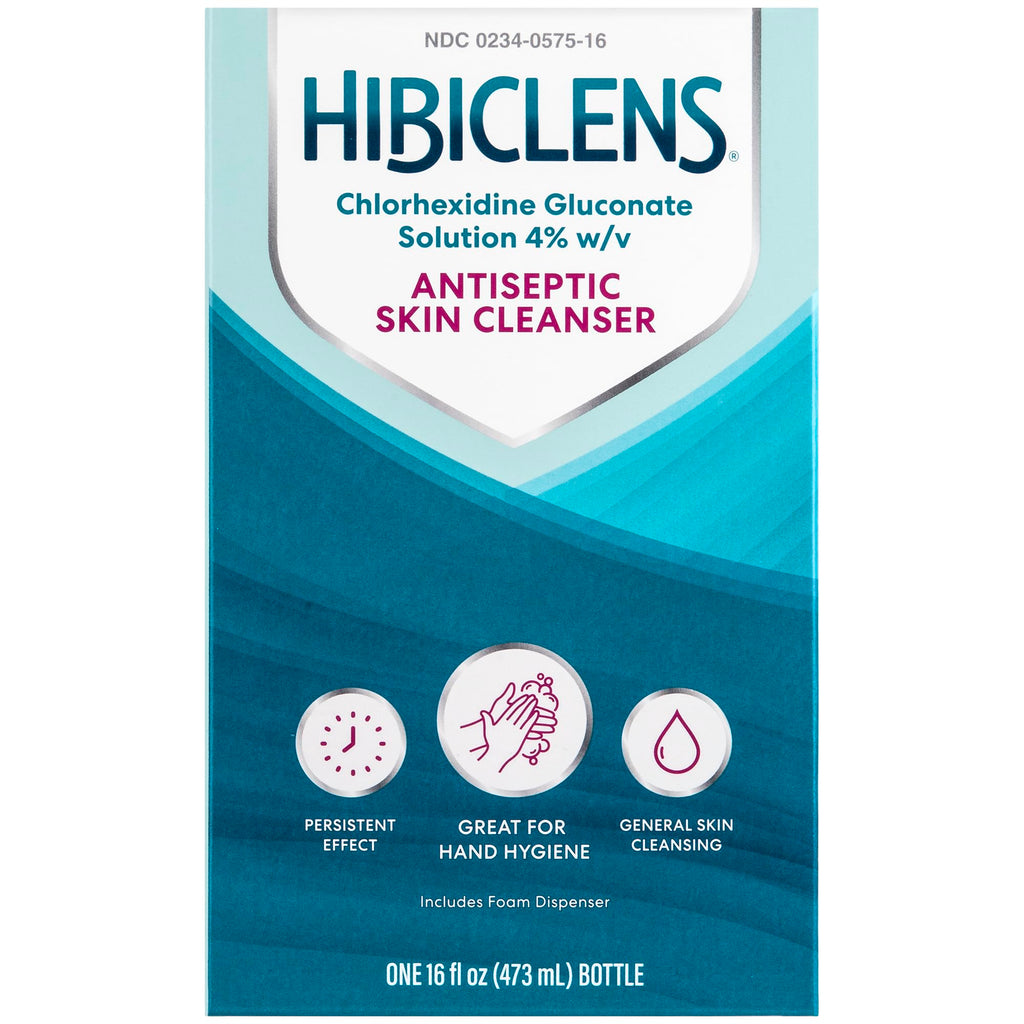 Hibiclens – Antimicrobial and Antiseptic Soap and Skin Cleanser – Foaming Pump Included – 16 oz – for Home and Hospital – 4% CHG