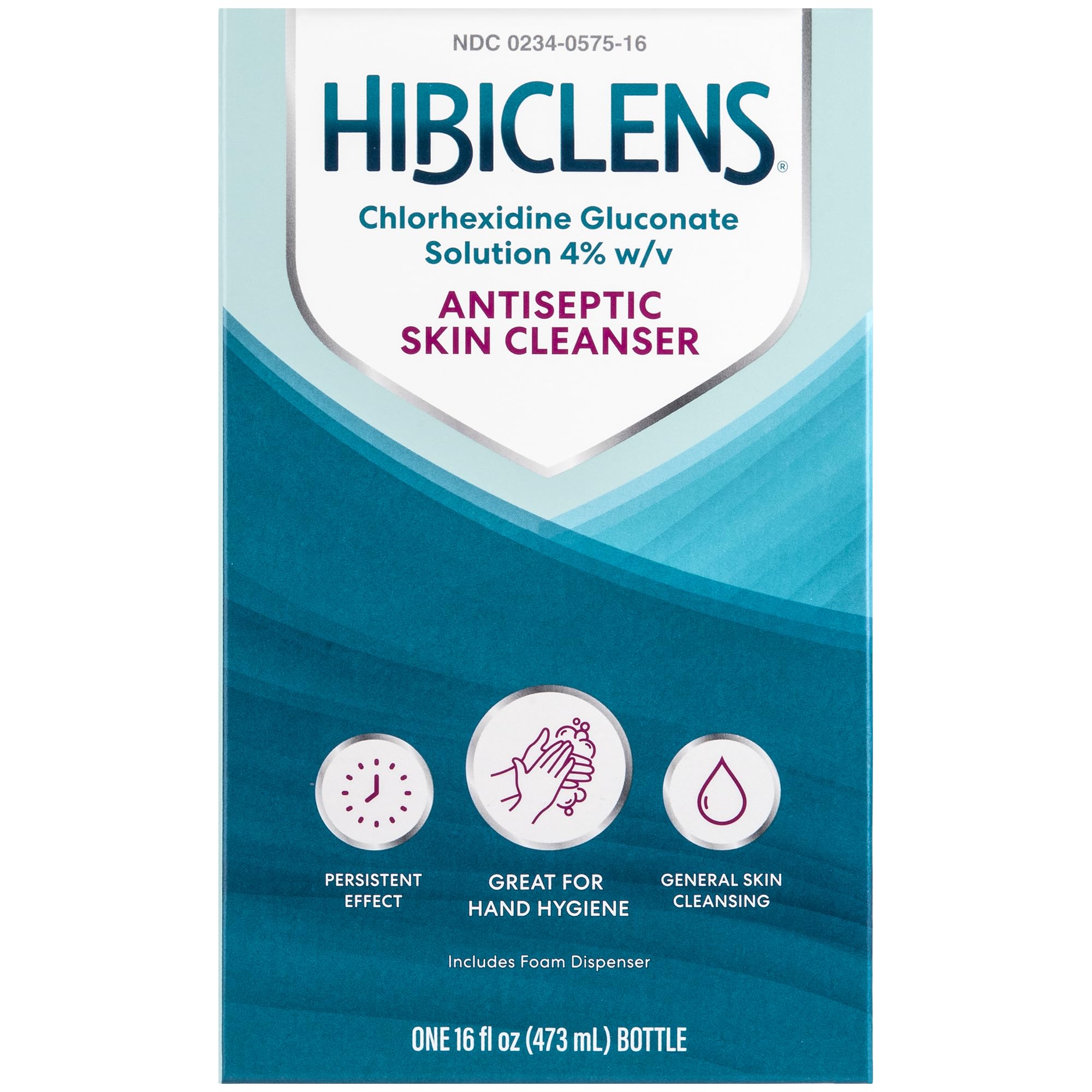 Hibiclens – Antimicrobial and Antiseptic Soap and Skin Cleanser – Foaming Pump Included – 16 oz – for Home and Hospital – 4% CHG