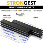 DIYMAG Strong Magnets, 12 Pack Neodymium Magnetic Strips Adhensive Backing