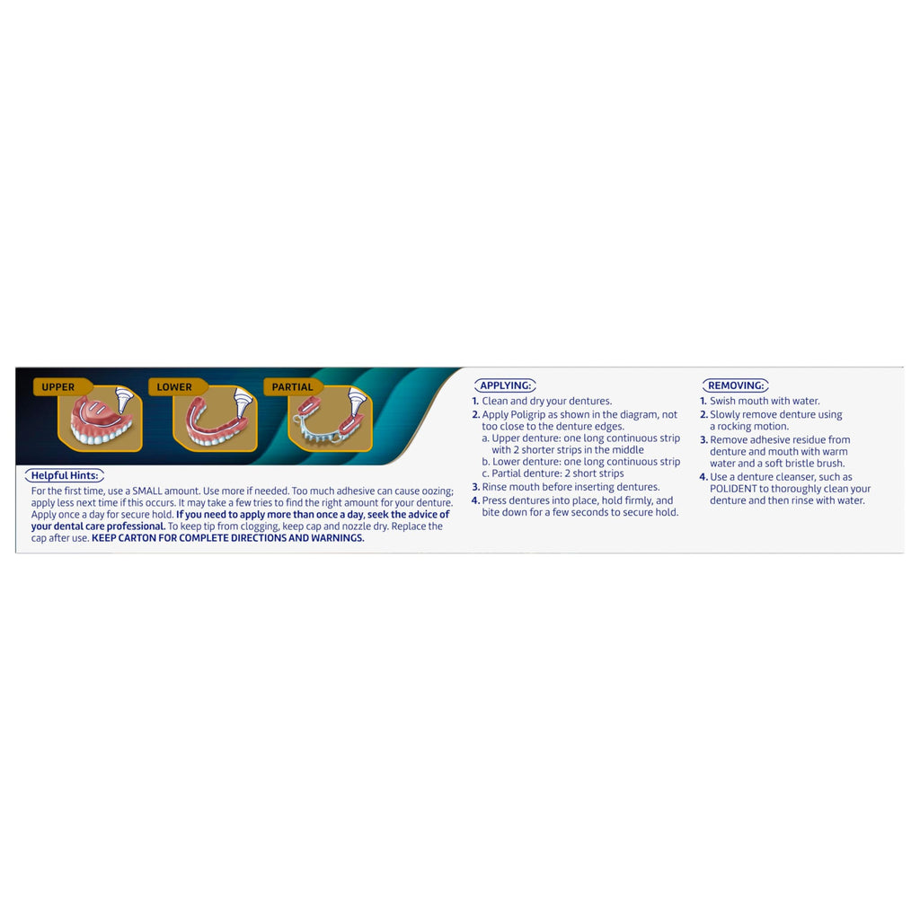 Poligrip Power Max Ultimate All-in-1 Denture Adhesive Cream, Zinc Free, 2.2 oz (4 Pack)