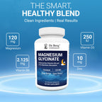 Dr. Berg Magnesium Glycinate 90ct – 4-in-1 Chelated for Muscle, Nerve, Sleep & Stress Support*– w/ D3, B6 & Zinc – 4X Lab-Tested – No Fillers – Formulated in USA, GMP-Certified