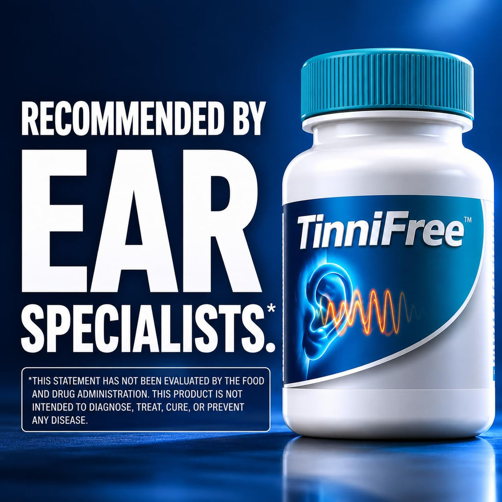 TinniFree Ear & Hearing Support Supplement | 23 Premium Ingredients | Ginkgo Biloba, CoQ10, Magnesium & B12 | Supports Ear Wellness | 60 Capsules