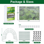 KLEWEE Garden Netting Kit for Raised Beds, 10x33ft Ultra Fine Mesh Netting