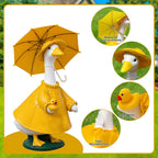 Porch Goose Raincoat Outfit for 23 Inch Goose Statue, Garden Decor Clothing