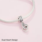 PANDORA Interlocking Hearts Dangle Charm - Compatible Moments - Stunning Women's Jewelry - Gift for Her - Made with Sterling Silver & Cubic Zirconia - With Gift Box