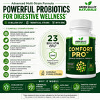 ComfortPro™ Daily Probiotics for Digestive Health | Constipation Relief & Bloating Support for Women & Men | Gut Cleanse with Zinc | Helps Reduce Gas & Promotes Digestive Regularity | Valley Formula