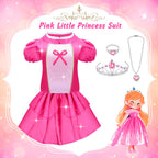 Princess Dress Up Clothes for Girls 3-6, Pretend Play Toy Gift Suitcase Set