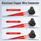 RVBOATPAT 2 Port Insulated Connector Multi Tap Connector 2-14 AWG Aluminum to Copper Wire Connectors Single-Sided Entry Slotted Allen Hex - 6 Pack