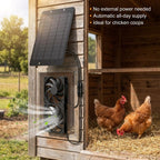 Solar Powered Fan for Outside, IP65 Waterproof Auto On/Off Solar Exhaust Fan Kit wtih 10 Ft Cable for Chicken Coop, Shed, Greenhouse, Pet House Ventilation Accessories