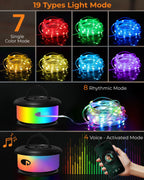 Bylitodt Camping String Lights, Retractable 32.8ft RGB Flash Lamp, Rechargeable Fairy LED Rope Lights Outdoor Waterproof, Portable Hanging Lantern for Outside Tent Patio Awning Garden RV Essentials