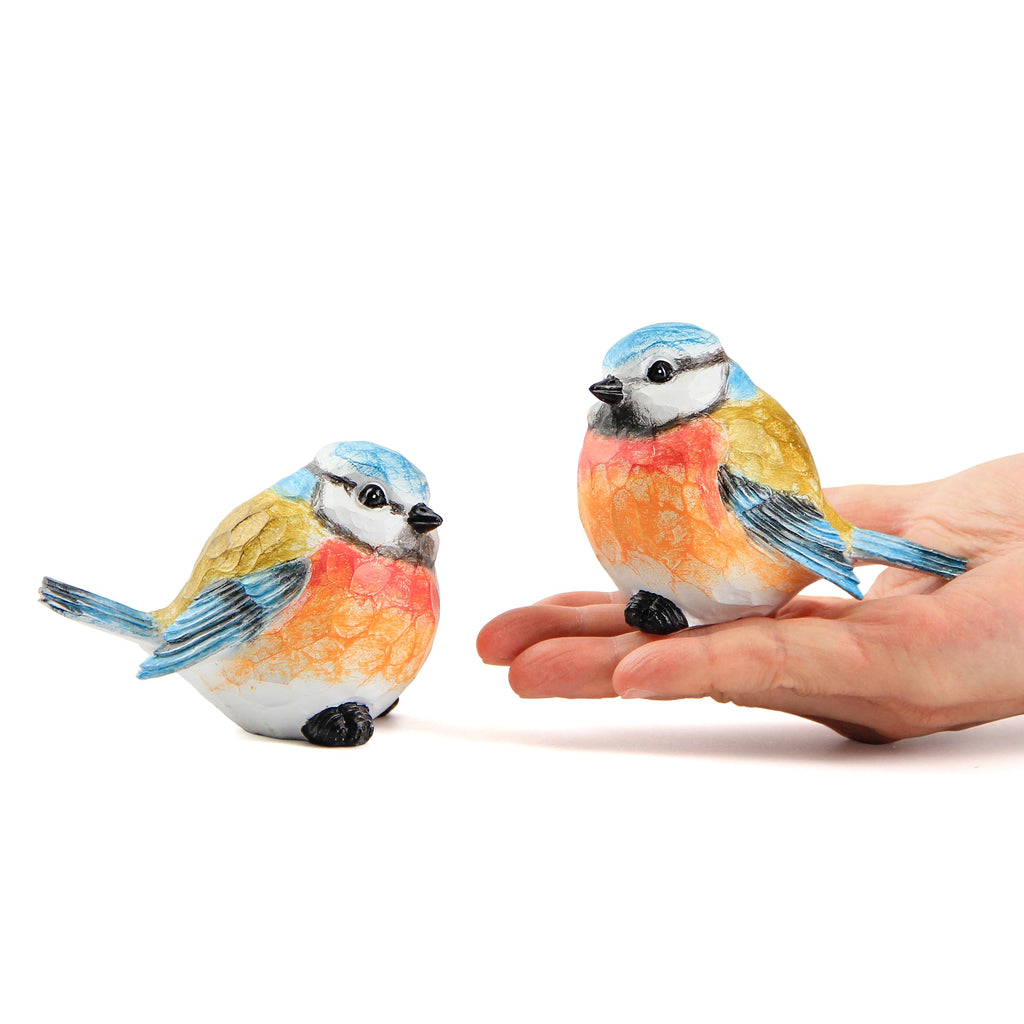 Outdoor Bird Statue for Garden Decoration 2 Small Birds Figurine for Home