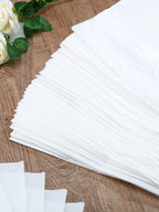 Retisee 200 Packs Plastic Disposable Bibs for Adults 14 x 24 Inch Eating Plastic Bibs for Women Men Elderly(White)