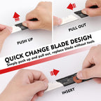 WORKPRO 2-in-1 Folding Knife/Utility Knife - Gifts for Dad, Quick-Change Box Cutter with Belt Clip and Liner Lock, Extra 10 SK5 Blades Included