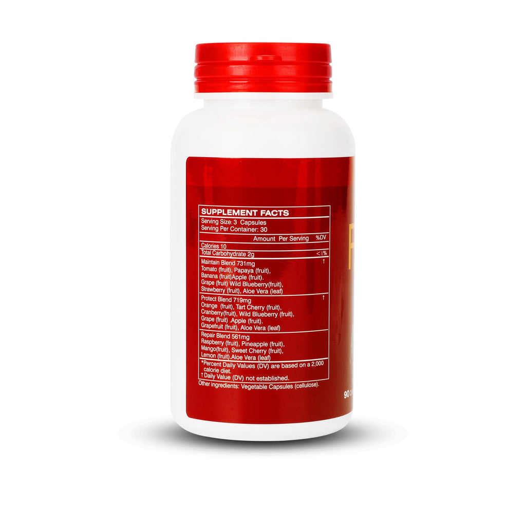 Fruit and Veggies Supplement Ingredients Natural – 4 Bottles 360 Total Vegetarian Capsules | Balance of Natural 16+18 Whole Fruits & Veggies Blend | Fresh Superfood Formula with Vitamins and Minerals