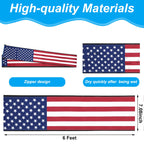 Junkin Pool Handrail Cover 6 ft Swimming Pool Ladder Hand Rail Cover with Zippers Slip Resistant Railing 250th Anniversary Flag 4th of July Patriotic Rail Grip for Inground Swimming Pools