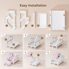 MUNBYN Label Holder for Rolls and Fan-Fold Labels, White