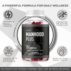 (3 Pack) Manhood Plus - Manhood Plus Gummies For Men, Manhood Plus 1050mg Gummies, Manhood Plus Supplement Support Gummies Premium Formula, Manhood Plus Natural Formula, 180 Gummies For 3 Months
