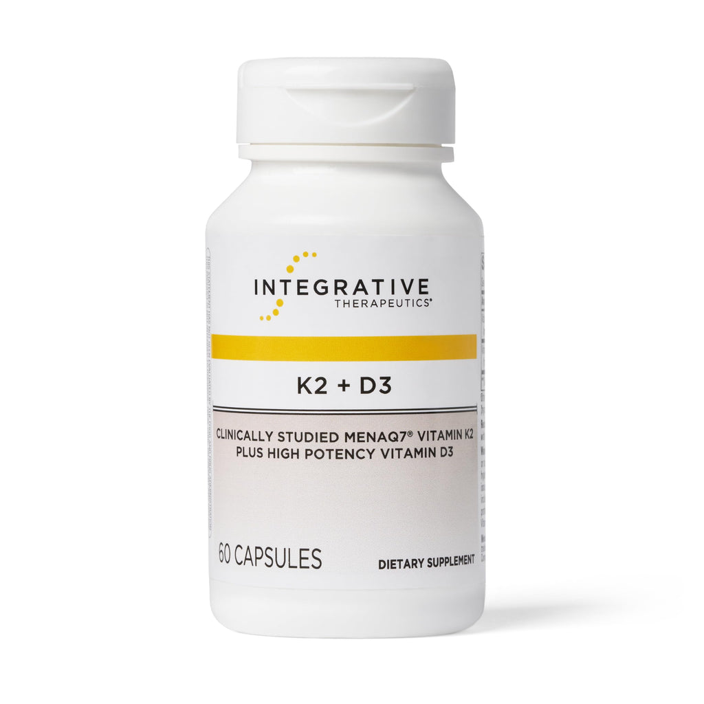 Integrative Therapeutics K2 + D3 - Supplement for Heart Health & Bone Strength* - Daily Vitamins for Calcium Absorption - Supports Vitality - Dairy-Free & Gluten-Free - 60 Count (60 Servings)