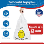 Fuxury 1000 Count Happy Smiling Face Thank You Plastic Bags with Handles