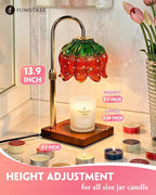 Strawberry Candle Warmer Lamp with Timer Dimmer, Adjustable Height Christmas Birthday Gifts for Women Mom House Warming Gifts New Home Bedroom Decor, Cute Candle Warmer Light for Jar Candles