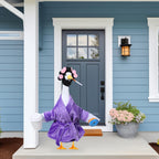 Old Lady Porch Goose Outfits 23 in Bathrobe Lawn Goose Costume Set Purple
