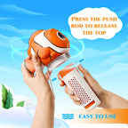 MKLZ Chlorine Floater, Small Floating Pool Chlorine Dispenser for 1 Inch Tablets, Mini Clown Fish Bromine Holder for Hot Tub, Spa, Swimming Pools