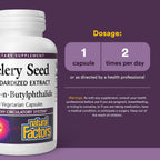 Celery Seed Extract by Natural Factors, Herbal Supplement for a Healthy Circulatory System, 60 Capsules
