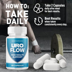 (2 Pack) URO Flow Capsules, UroFlow Pills for Men with All Natural Ingredients, Advanced Formula Men's Health and Wellness Pill, Maximum Strength Multivitamin Formula Supplement (120 Capsules)
