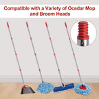 GRAREND 4-Section Spin Mop Replacement Handle, Mop Handle Compatible with Ocedar Spin Mop, 2.5-to-5 Foot Easy Cleaning Floor Mop Stick for Floor Cleaning