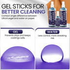 ULTRAVUE Eyeglass Gel Lens Cleaner Spray Kit - 2 x 8oz and 1 x 2oz Gel Eyeglasses Cleaner Spray Bottle + 2 Microfiber Cloth for Cleaning - Safe for All Lenses (AR Coated Included)