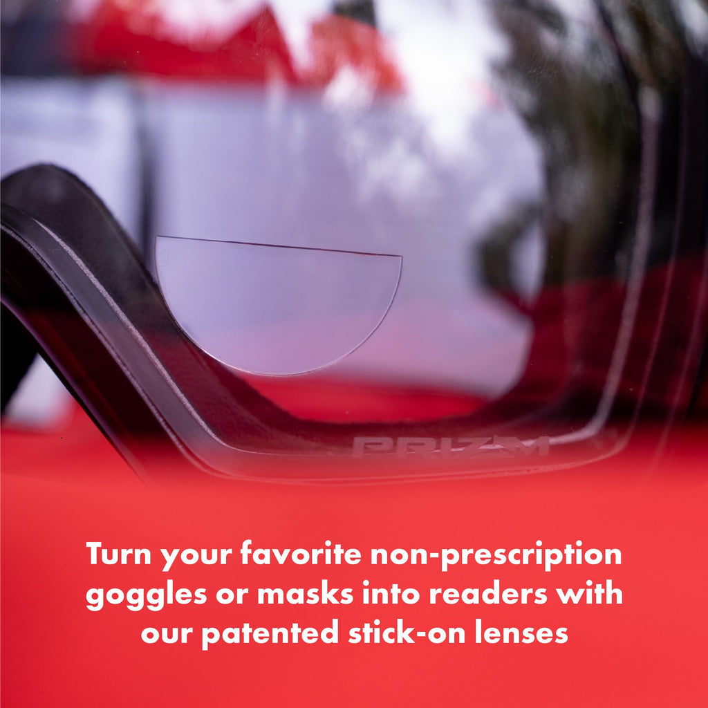 StickTite Lenses Large 40mm (Single Pack) Stick-on bifocal lens instantly converts Ski goggles, Dive masks, and other masks into magnified bifocals (Clear (1 Pair), 2.0 Diopters)