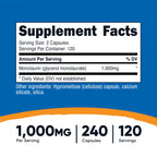 Nutricost Monolaurin 1000 mg (120 Servings, 240 Capsules) - Gluten-Free, Non GMO, Vegan (Pack of 2)