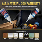 Starbond Medium Super Glue Pro Kit (2 oz) – Strong, Fast, All-Purpose CA Glue (Cyanoacrylate Adhesive) – with Anti-Clog Cap, Precision Tips & Extra Nozzles for Woodworking, Quick Fixes & Hobby Models