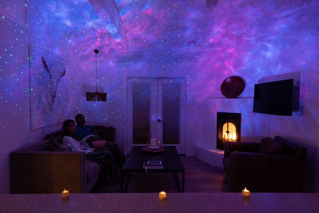 Blisslights Sky Lite Evolve - Star Projector, Galaxy Projector, LED Nebula Lighting, WiFi App, for Meditation, Relaxation, Gaming Room, Home Theater, and Bedroom Night Light Gift (Blue Stars)