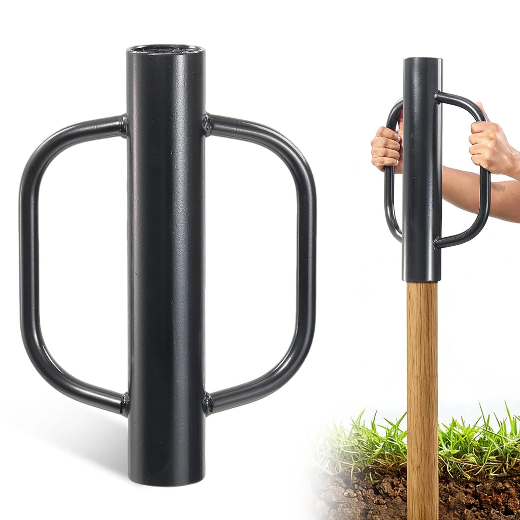 T Post Driver, 12 LB Metal Fence Post Driver with Handle, 2.7" Inner Diameter Manual Post Pounder, Heavy Duty Tpost Driver, Hand Post Rammer for U Fence Posts, T Posts, Wooden Posts, 17 Inch Black