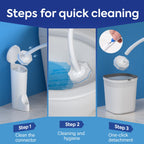 Clorytom 50 Count Toilet Wand Refills for Clorox, Premium Toilet Cleaner Refill Pads, Replacement Brush Heads Compatible With Most Toilet Wand Refill System, No Falling Apart, Fresh Fragrance