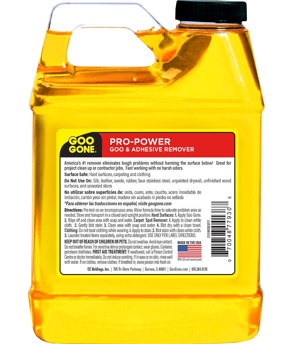 Goo Gone Pro-Power - 32 Ounce & Sticker Lifter - Professional Strength Adhesive Remover, Removes Stickers, Tape, Grease and More