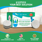 SEPTIFIX Septic Tank Treatment Tabs - Live Aerobic Bacteria Tablets For Your Septic Tank