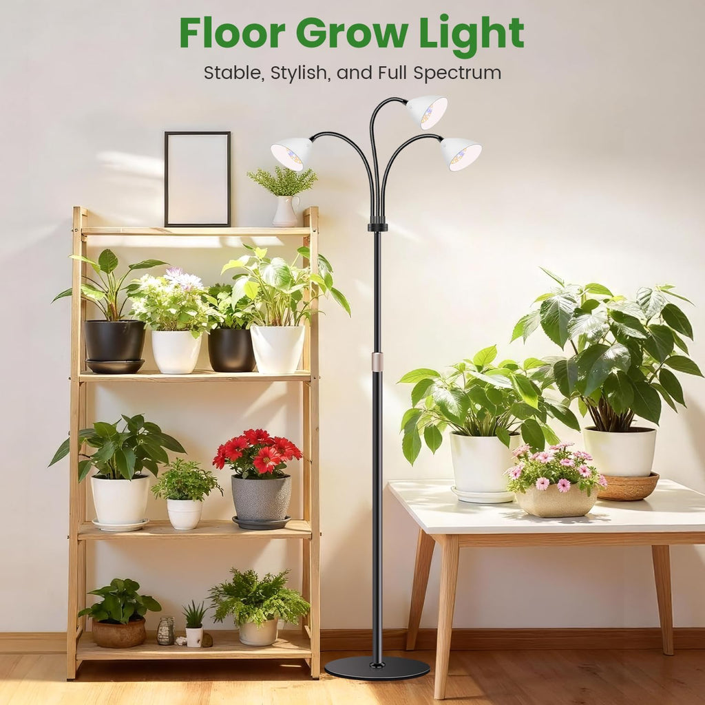 wolezek Floor Grow Lights for Indoor Plants, Full Spectrum, for Tall Plant