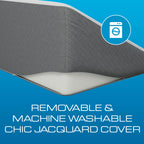 Kolbs Bed Wedge Pillow for Sleep Apnea, FSA Eligible Acid Reflux, and Back Pain Relief, with Chic Jacquard Cover - Headboard Wedges for Sleeping (Standard Width 7.5" Height)